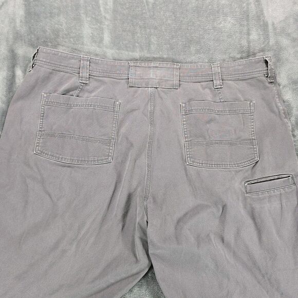 Duluth Flex Fire Hose Pants Mens 44x30 Gray Canvas Outdoor Relaxed Workwear - Picture 2 of 10